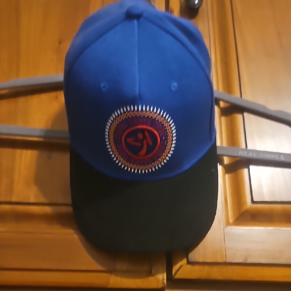 Zumba Fitness Blue and Black Hat with Embroidered Design